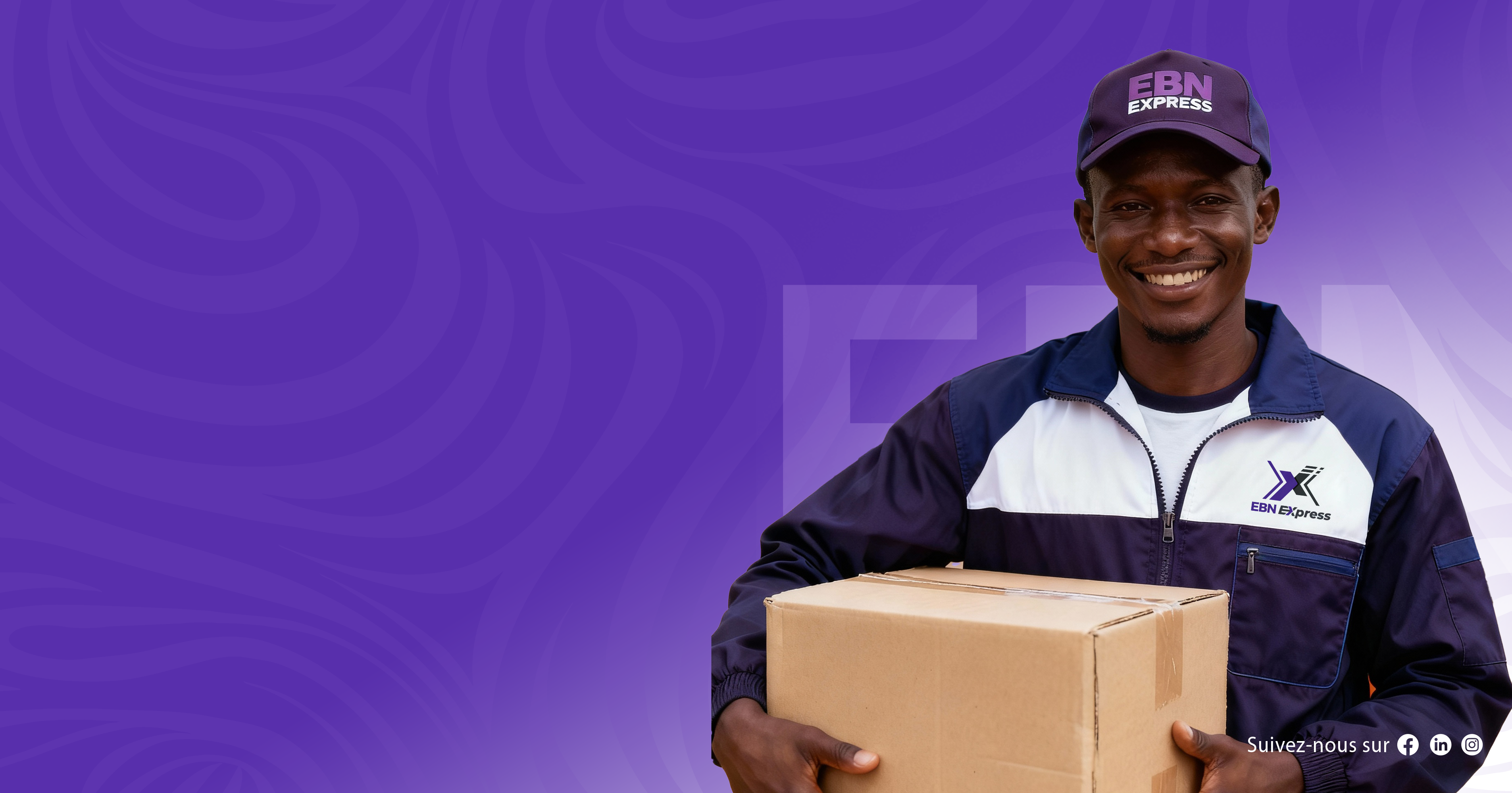 Livreur EBN Express avec colis